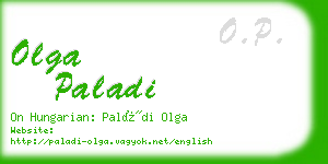 olga paladi business card